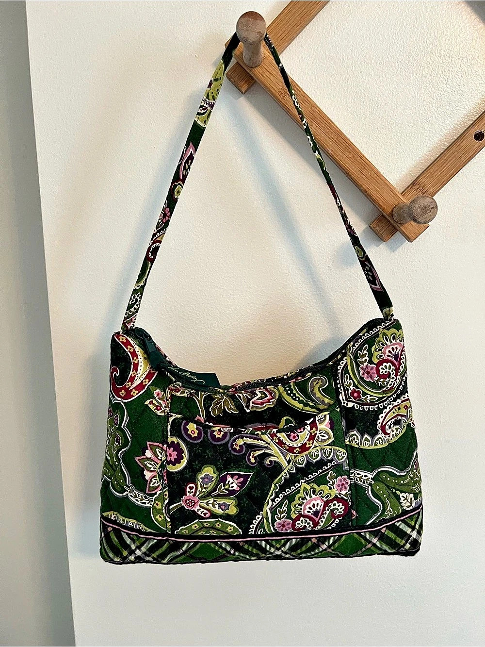 Vera Bradley Chelsea Green Small Hobo Shoulder Bag